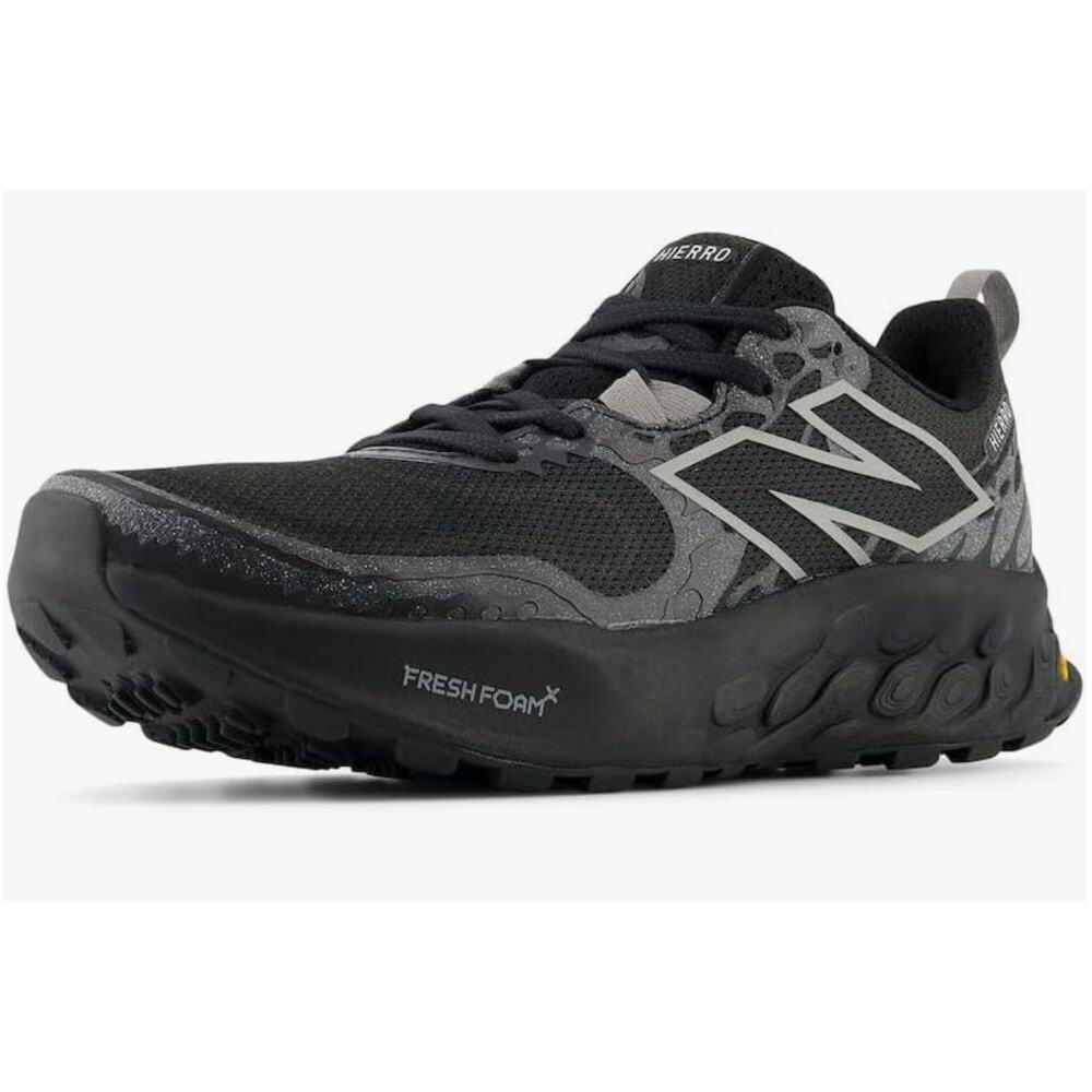 New Balance Men's Fresh Foam X Hierro V8 Trail Running Shoe, Black/ Gre, 9 M